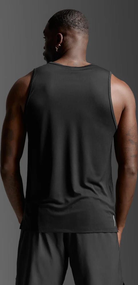 2XU Men'S Aero Mesh Tank Black/silver Reflective 2XU
