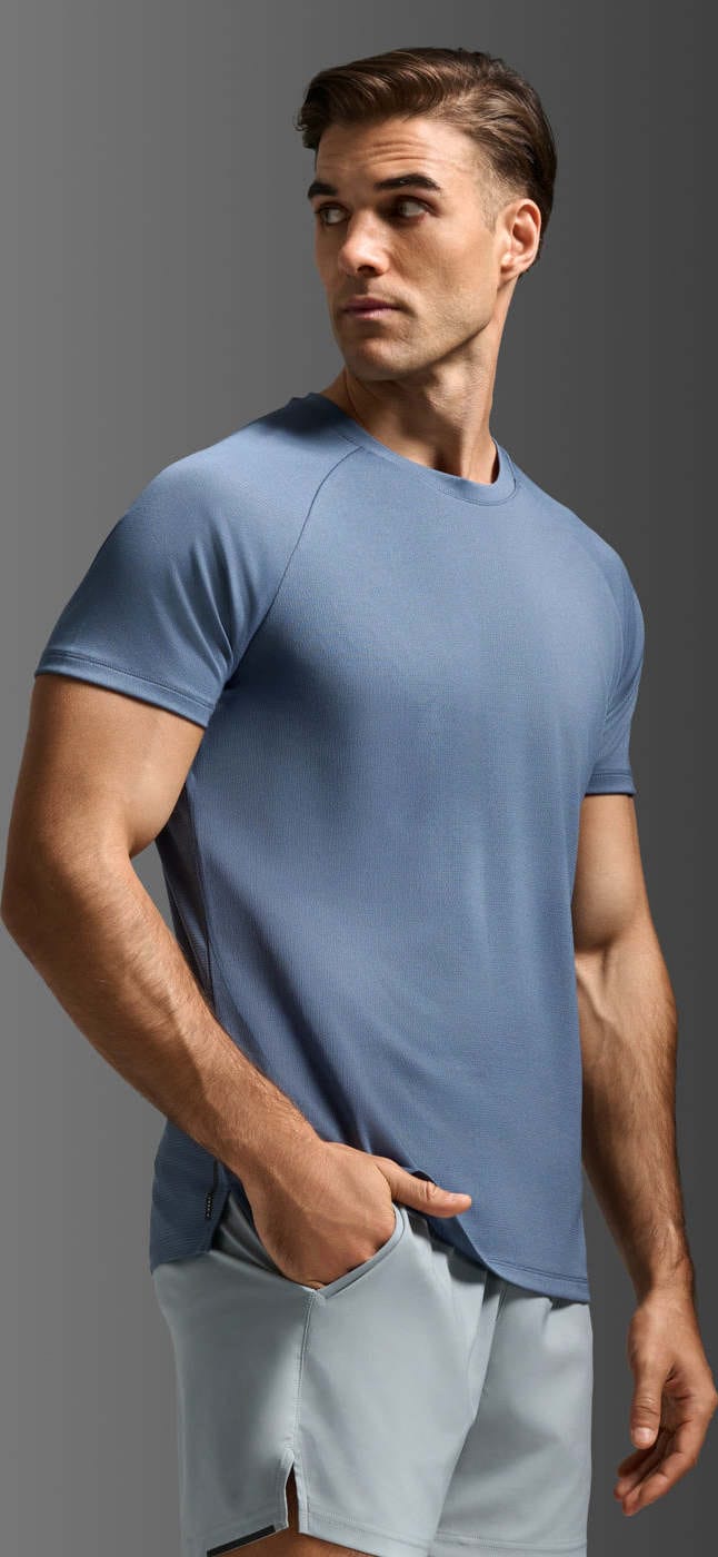 2XU Men'S Aero Mesh Tee Indigo/black Reflective 2XU