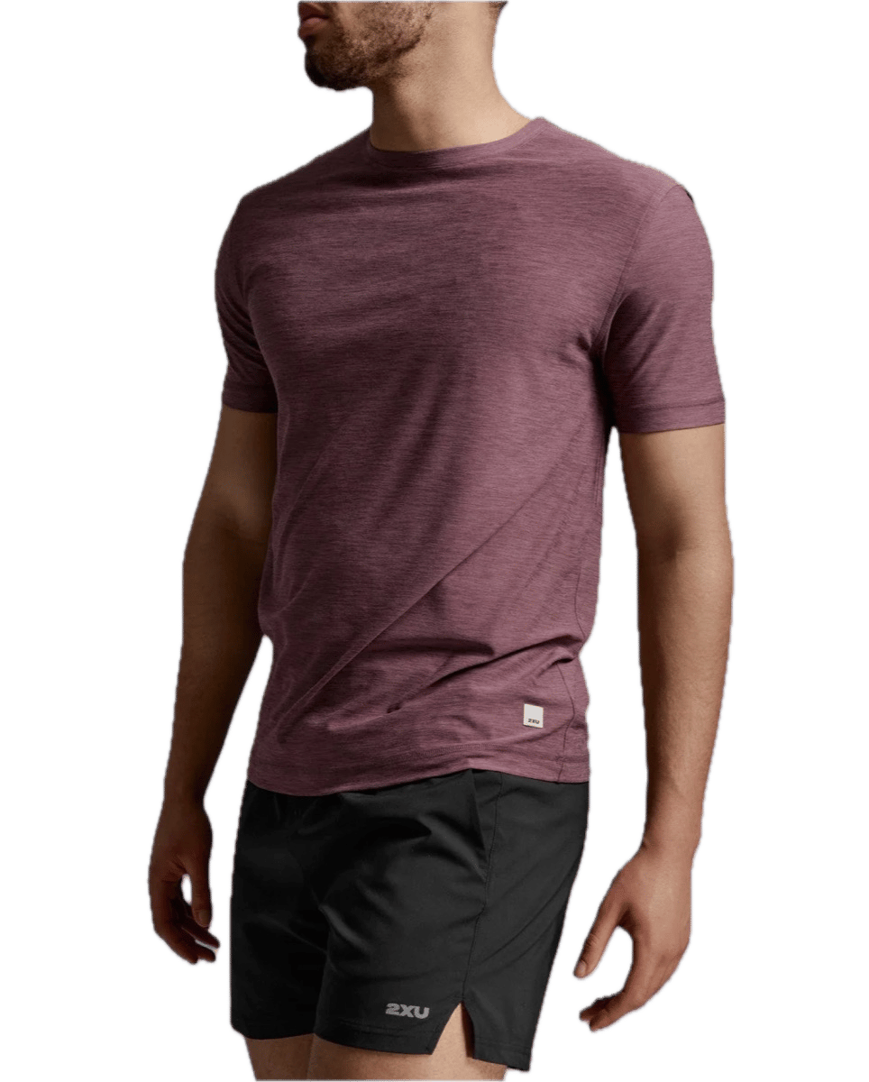 2XU Men'S Signature Soft Jersey Tee Currant/currant