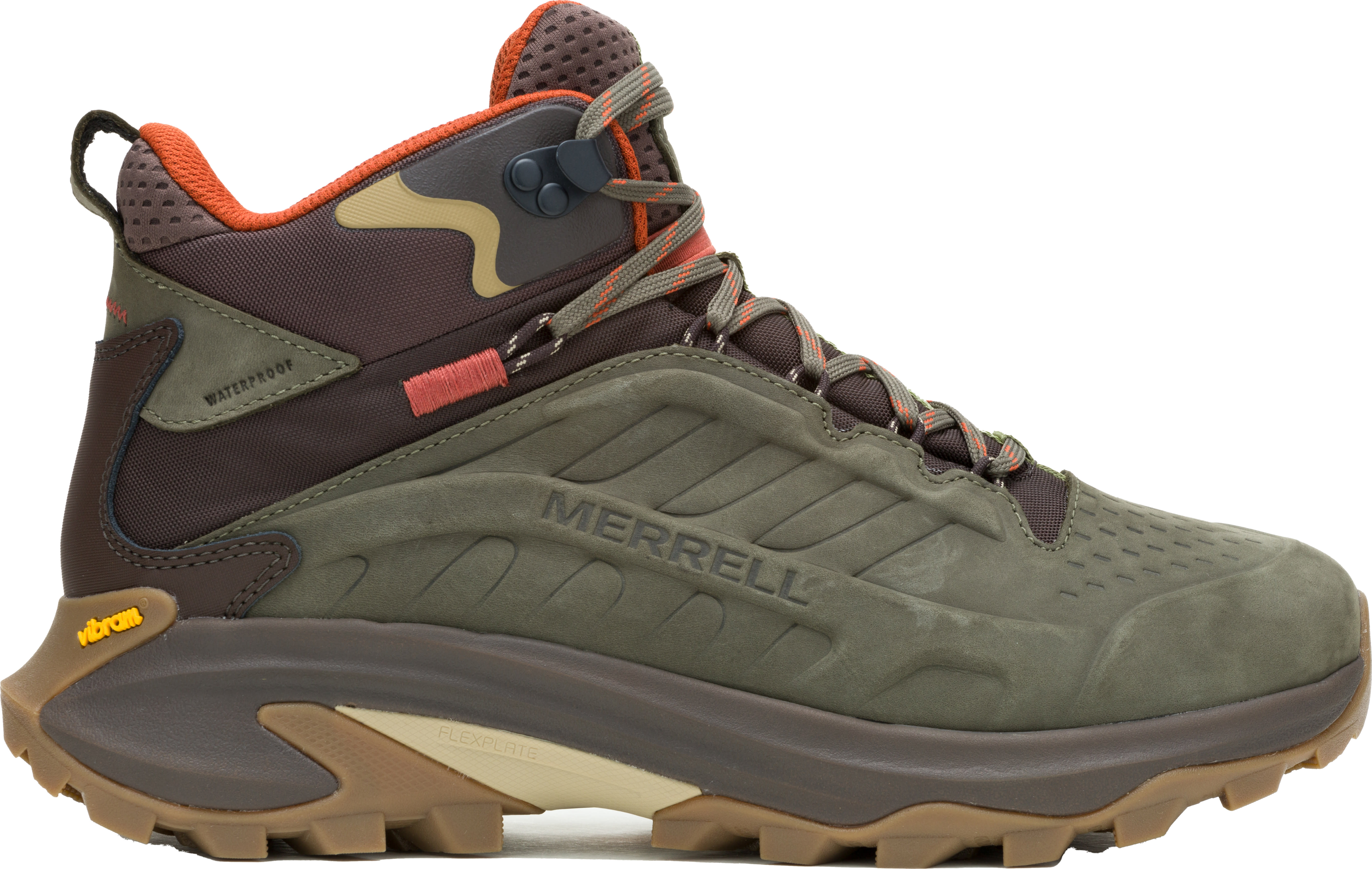 Merrell Men's Moab Speed 2 Leather Mid Waterproof Olive Vandringskängor 44.5
