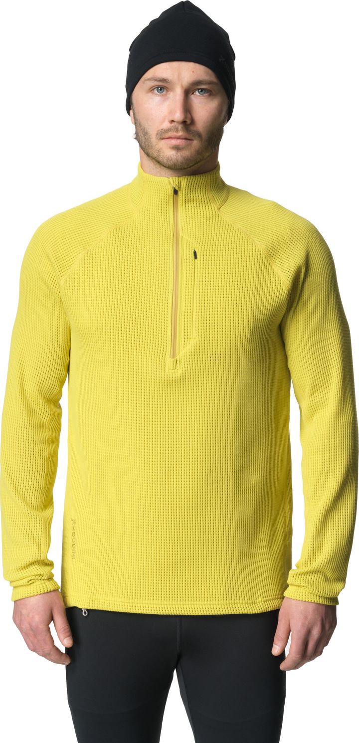 Houdini Men's Pace Flow Half Zip Be The Light Green Houdini