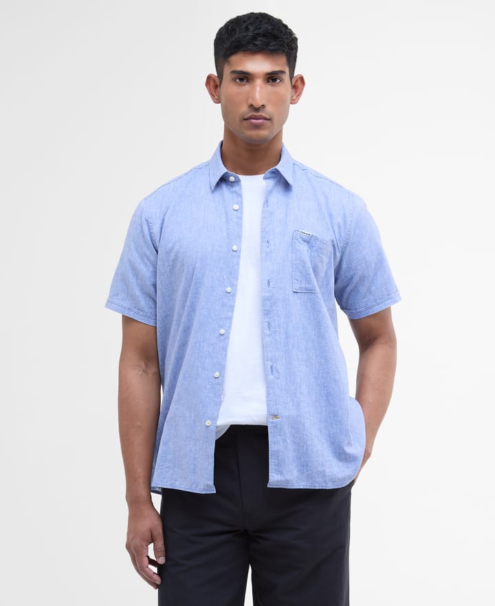 Barbour Men's Nelson Shortsleeve Summer Shirt Blue Barbour