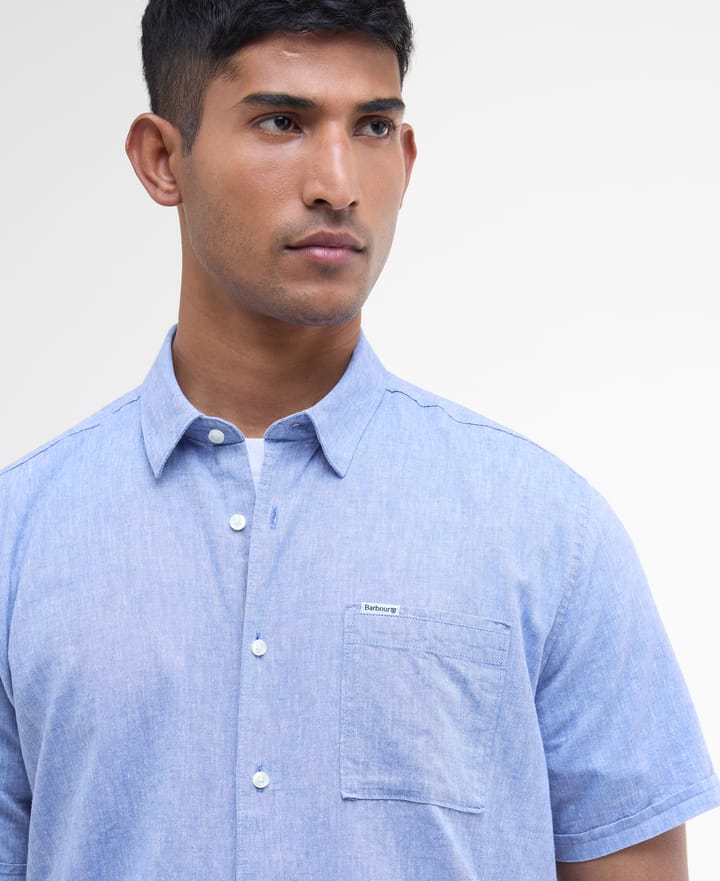 Barbour Men's Nelson Shortsleeve Summer Shirt Blue Barbour