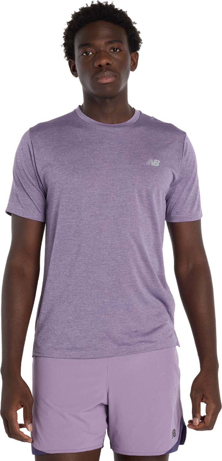 New Balance Men's Athletics T-Shirt Candied Violet Heather New Balance