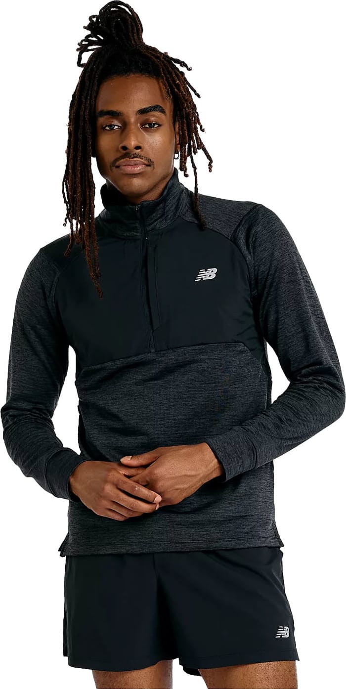 New Balance Men's Athletics Heat Grid 1/2 Zip Black New Balance