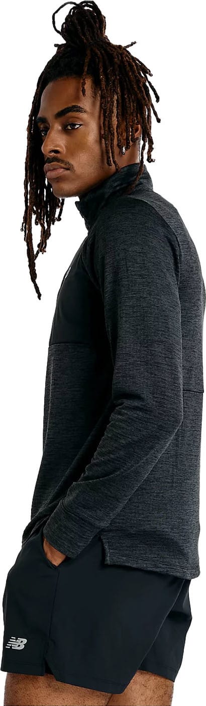 New Balance Men's Athletics Heat Grid 1/2 Zip Black New Balance