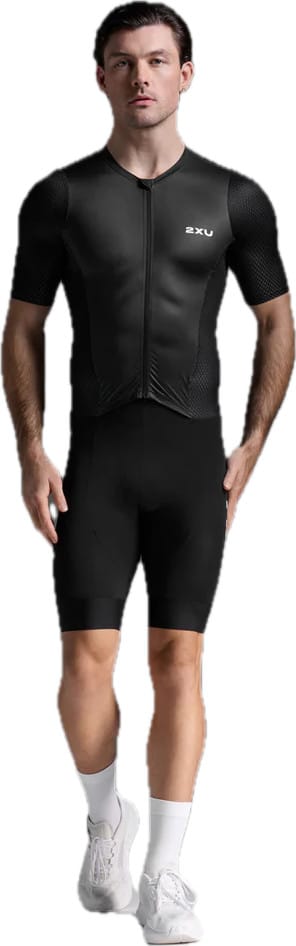 2XU Aero Hex Sleeved Trisuit Black/white 2XU