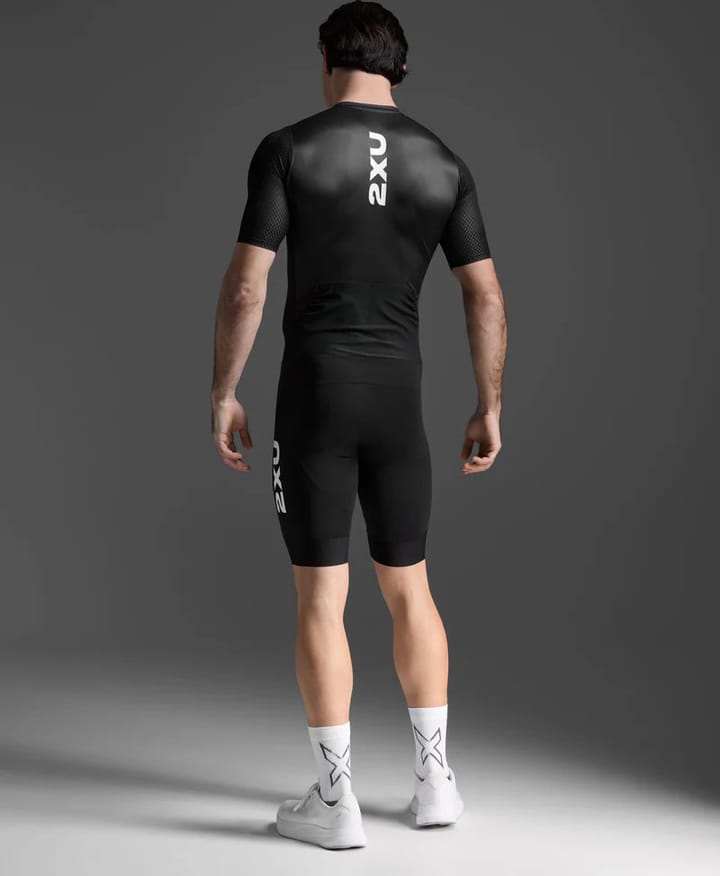 2XU Aero Hex Sleeved Trisuit Black/white 2XU