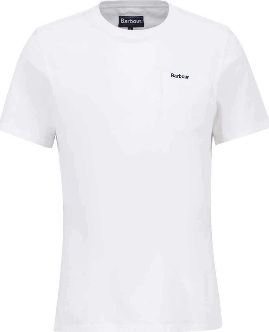 Barbour Men's Barbour Langdon Pkt White Kortermede trøyer S