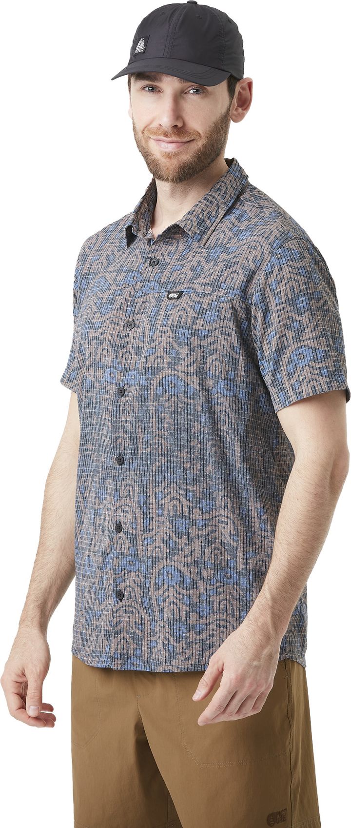 Picture Organic Clothing Men's Klivox Printed Shirts Ancolie Print Picture Organic Clothing