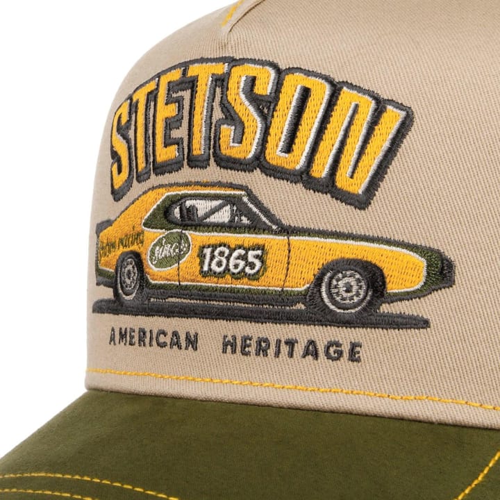 Stetson Muscle Car Heritage Trucker Cap Beige/Green Stetson
