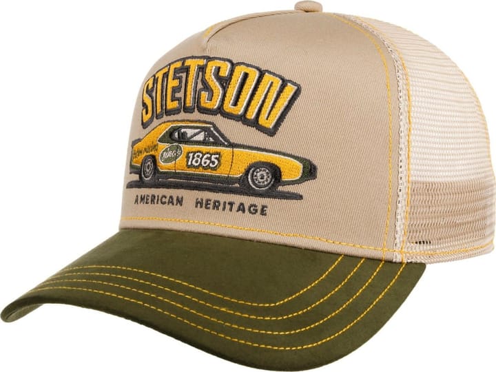 Stetson Muscle Car Heritage Trucker Cap Beige/Green Stetson