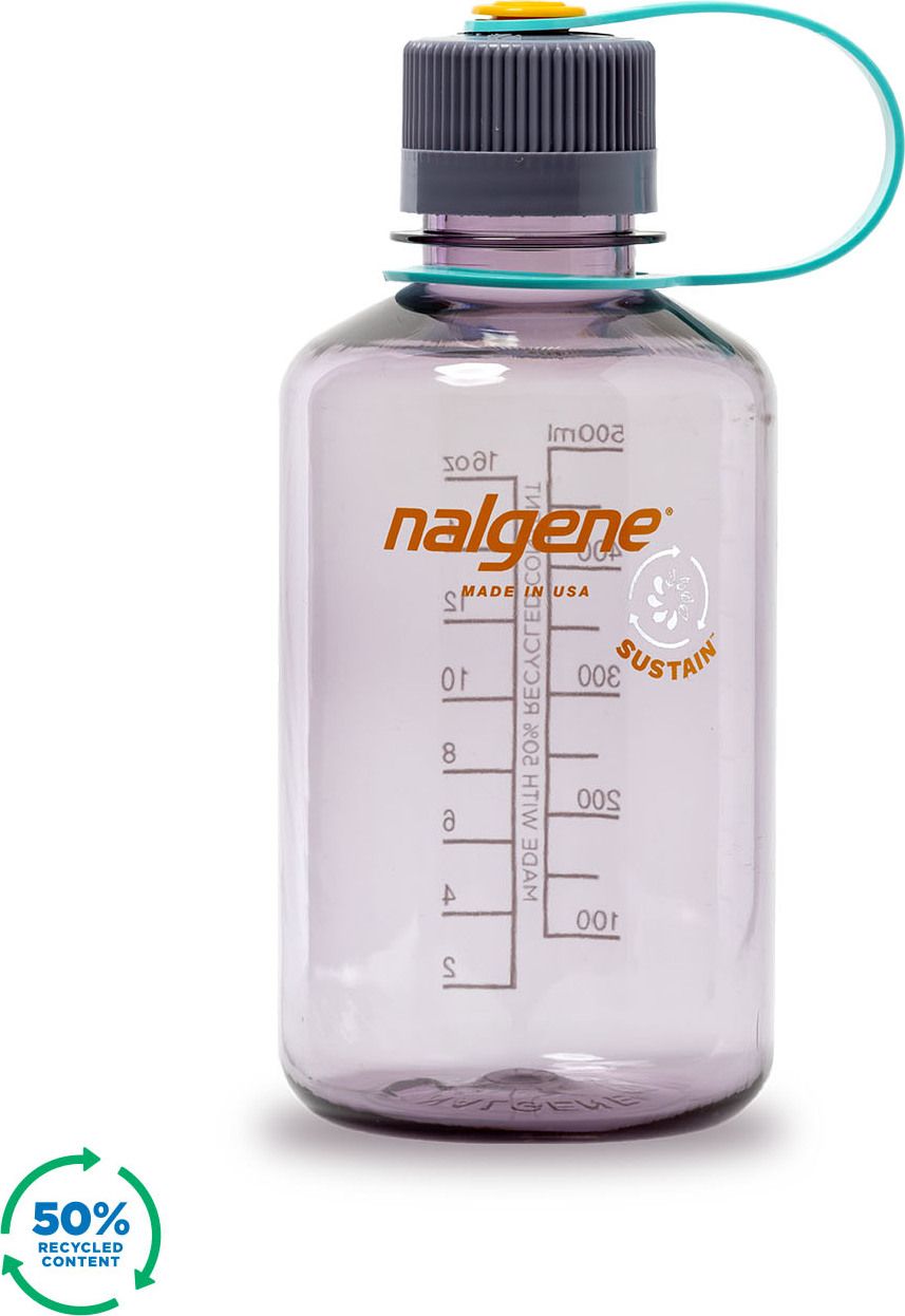 Nalgene 454ml Narrow Mouth Sustain Water Bottle Aubergine