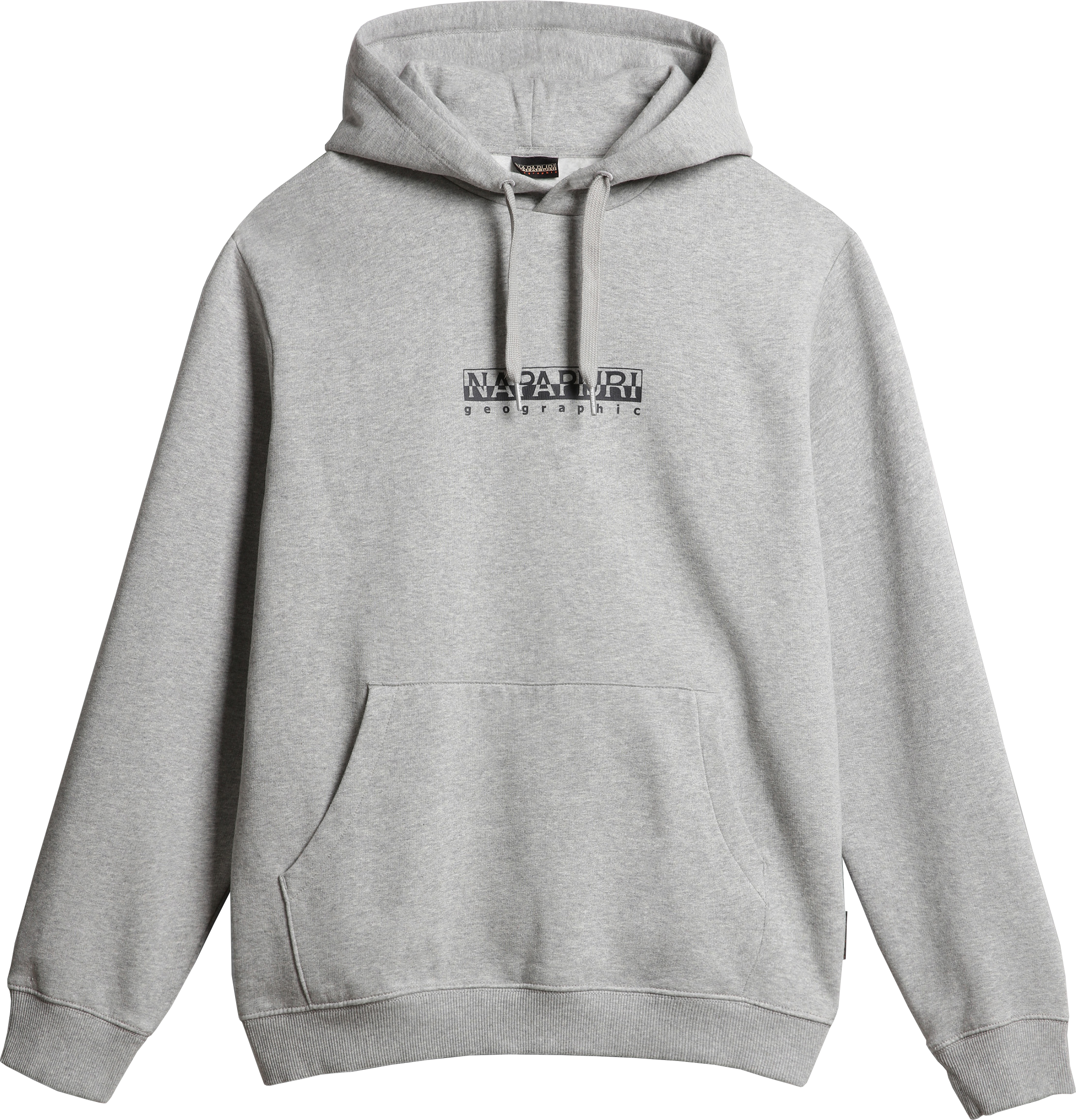 Napapijri Men's Box Hoodie Medium Grey Melange L, Medium Grey Melange