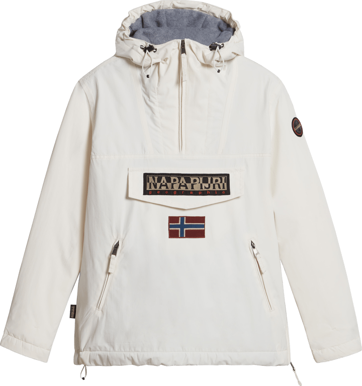 Napapijri Men's Rainforest Pocket Winter Anorak Jacket White Whisper Napapijri