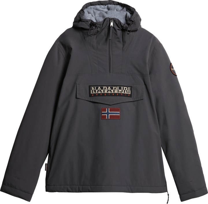 Men's Rainforest Winter Anorak Jacket Dark Grey Solid Napapijri