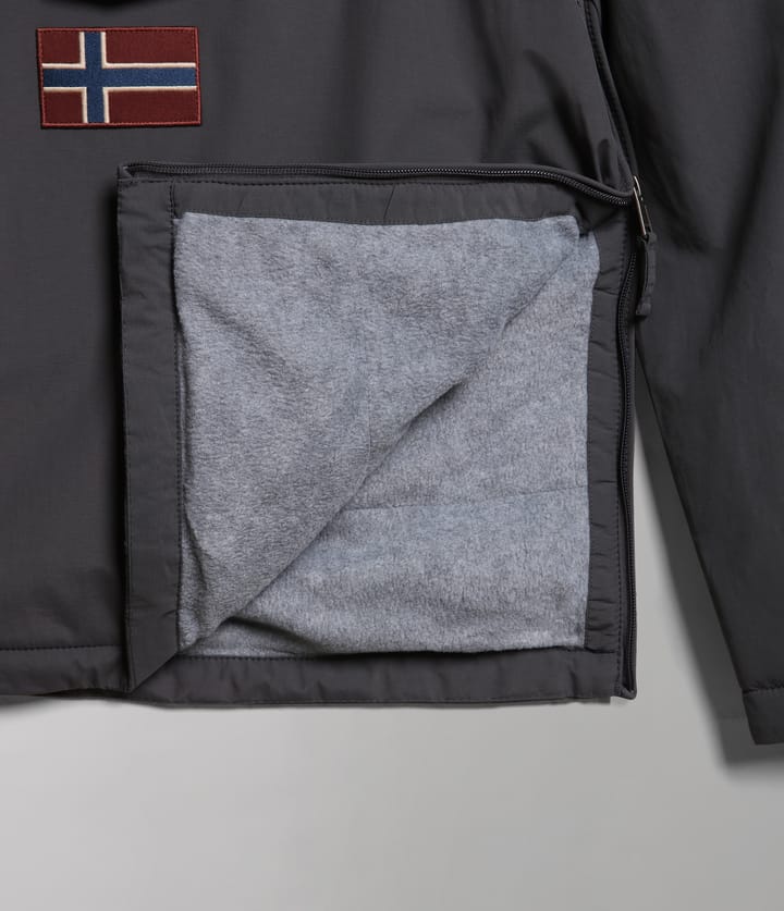 Napapijri Men's Rainforest Winter Anorak Jacket Dark Grey Solid Napapijri