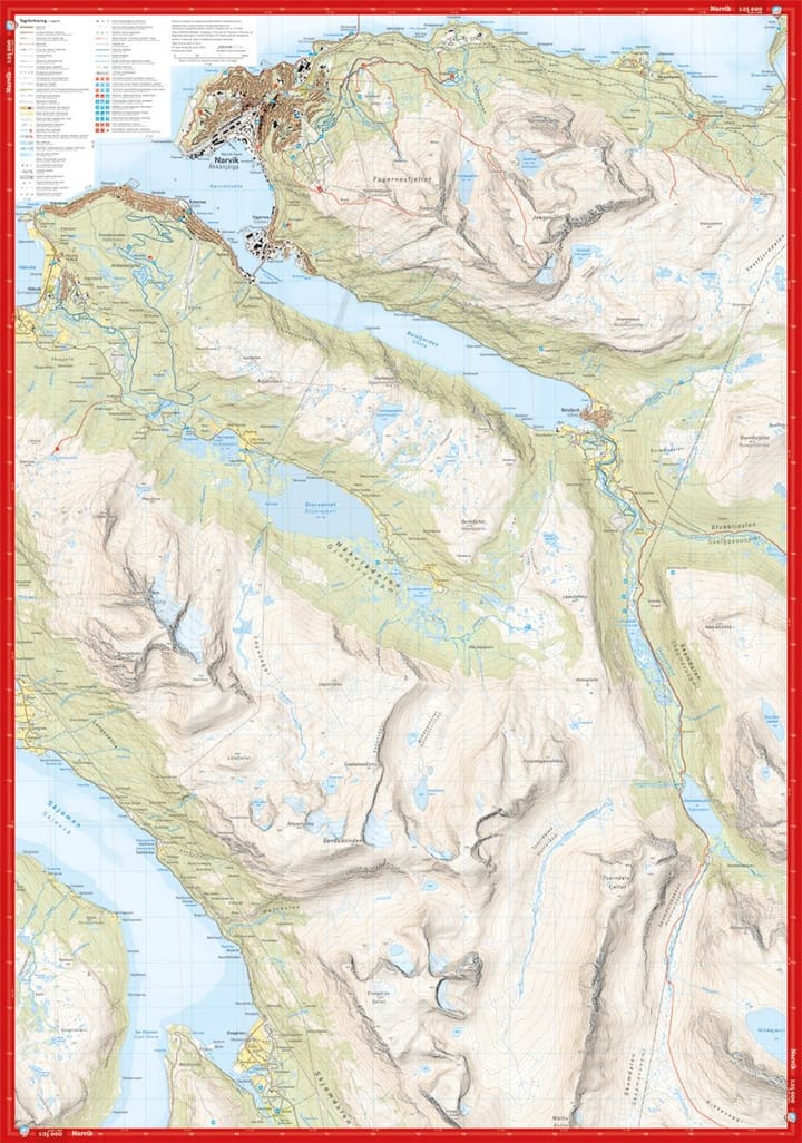 Calazo förlag Narvik: Rombakstøtta, Skjomtinden & Storsteinsfjellet 1:25 000 Alpine map Calazo förlag