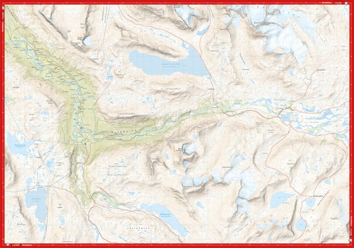 Calazo förlag Narvik: Frostisen & Nuorjjovárri 1:25 000 Alpine map Calazo förlag