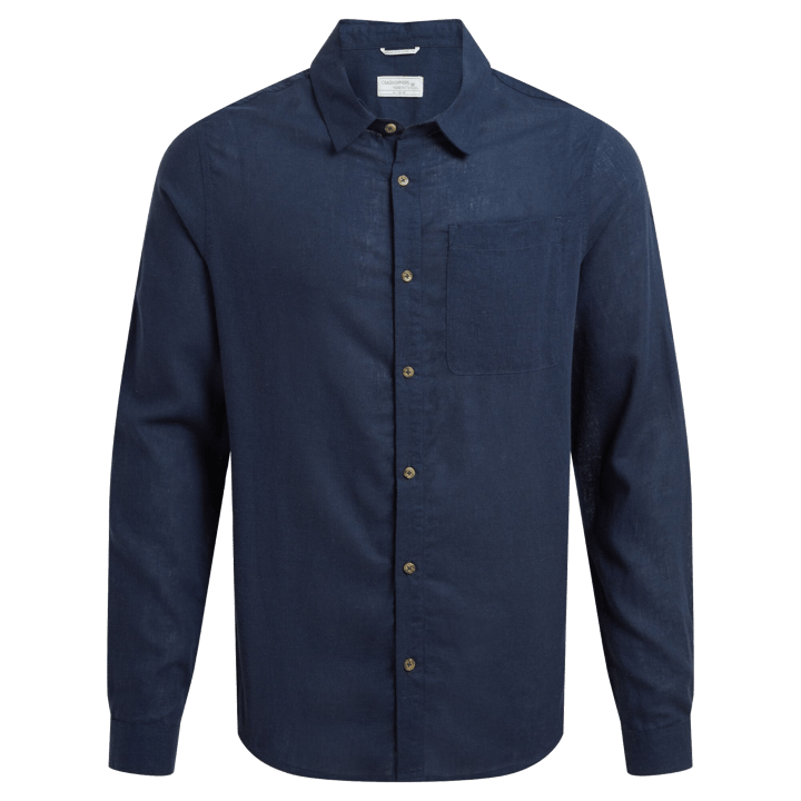 Craghoppers Men's Alexis Long Sleeved Shirt Blue Navy Craghoppers