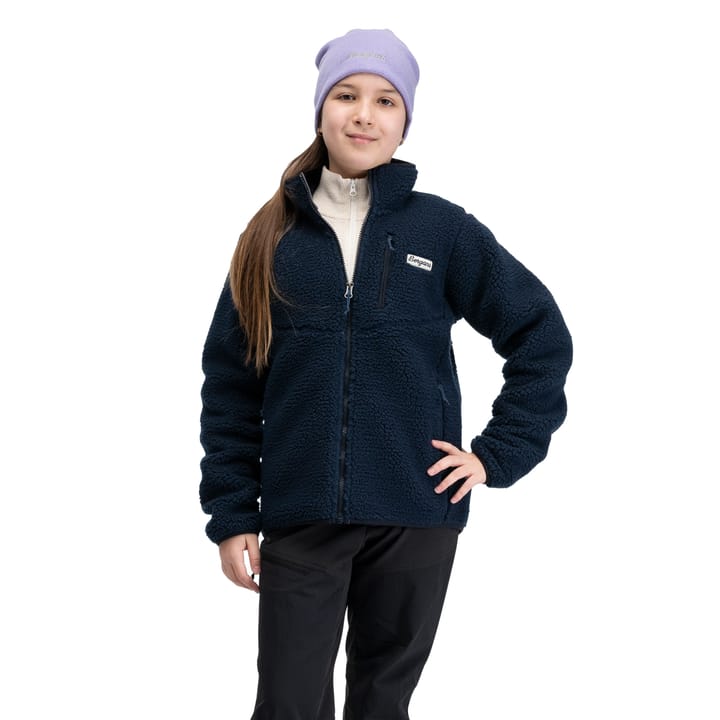 Bergans Junior´s Lunnan Pile Fleece Jacket Navy Blue Bergans