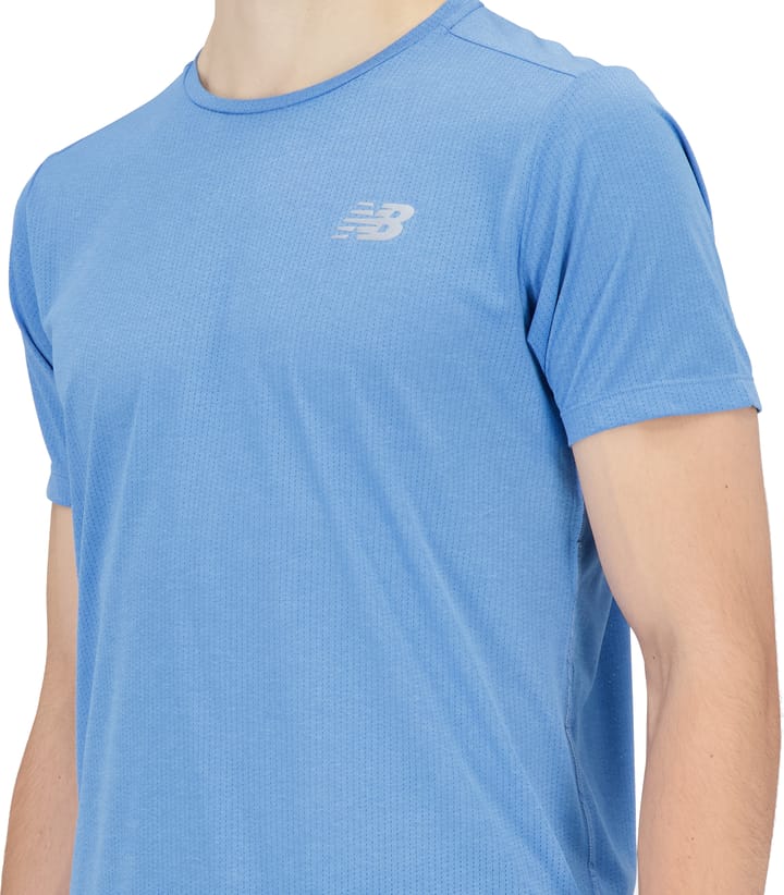 New Balance Men's Impact Run Short Sleeve Heritage Blue Heather New Balance New Balance Men's Impact Run Short Sleeve Heritage Blue Heather New Balance