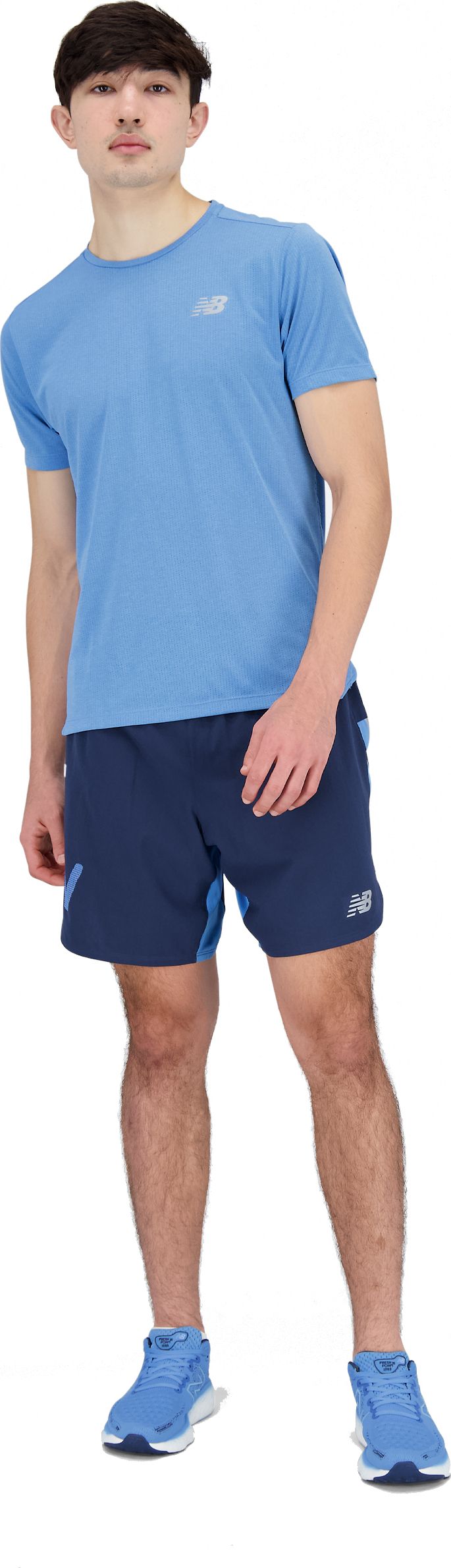 New Balance Men's Impact Run Short Sleeve Heritage Blue Heather New Balance New Balance Men's Impact Run Short Sleeve Heritage Blue Heather New Balance