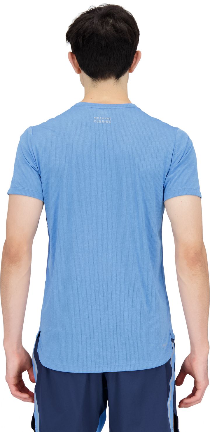 New Balance Men's Impact Run Short Sleeve Heritage Blue Heather New Balance New Balance Men's Impact Run Short Sleeve Heritage Blue Heather New Balance