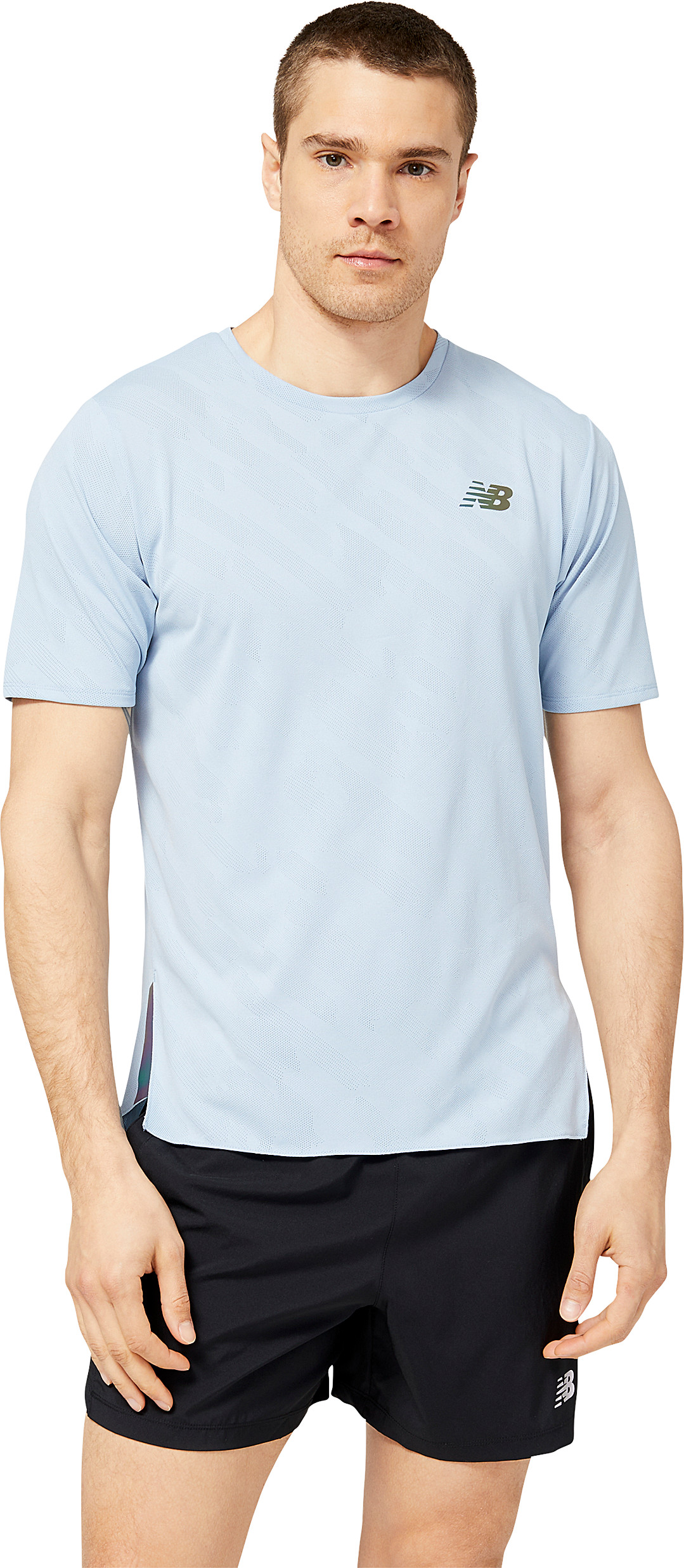 Men’s Q Speed Jacquard Short Sleeve Light Arctic Grey