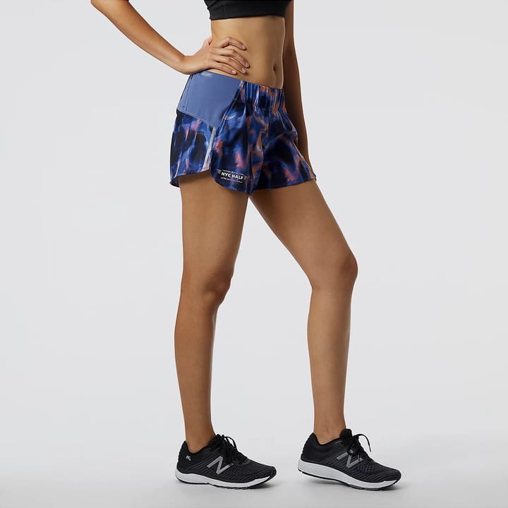 New Balance Women's United Airlines NYC Half Printed Impact Run 3In Short Night Sky New Balance