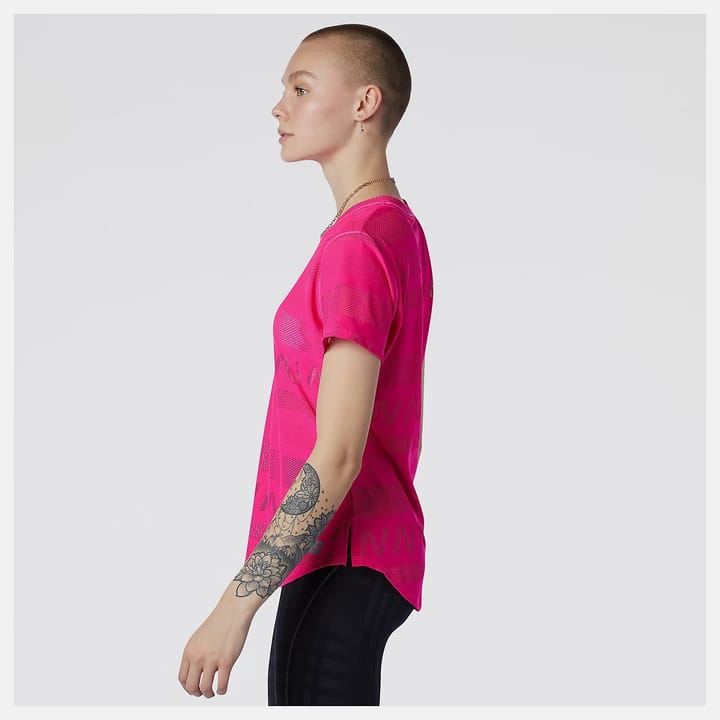 Women's Q Speed Jacquard Short Sleeve Pink Glo New Balance