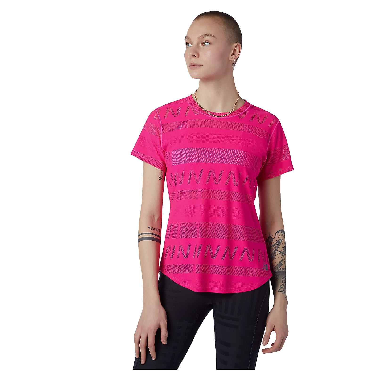 Women’s Q Speed Jacquard Short Sleeve Pink Glo