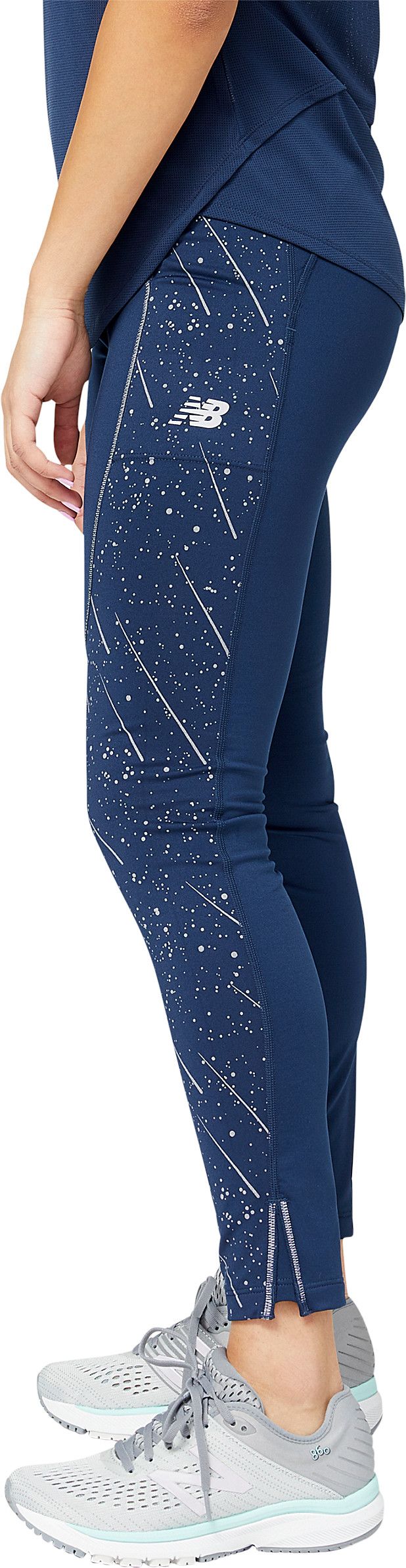 New Balance Women's Reflective Impact Run Heat Tight Natural Indigo New Balance