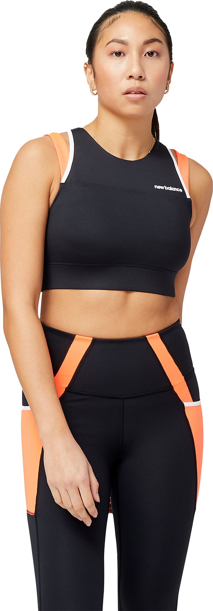 Women's Shape Shield Crop Bra Neon Dragonfly New Balance