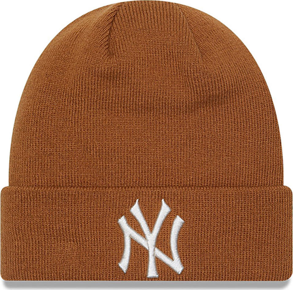 New Era New York Yankees League Essential Cuff Knit Beanie Hat Tpnstn OneSize, Brown