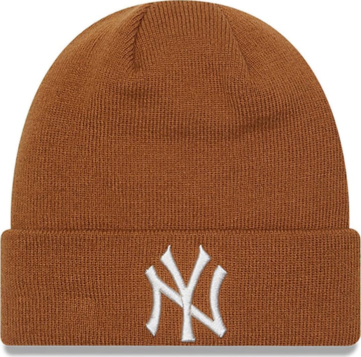 New Era New York Yankees League Essential Cuff Knit Beanie Hat Brown New Era