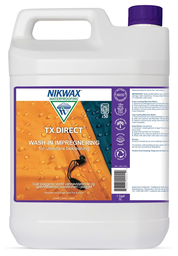 Nikwax Tx.Direct Wash-In, 5l Nocolour Nikwax Nikwax Tx.Direct Wash-In, 5l Nocolour Nikwax