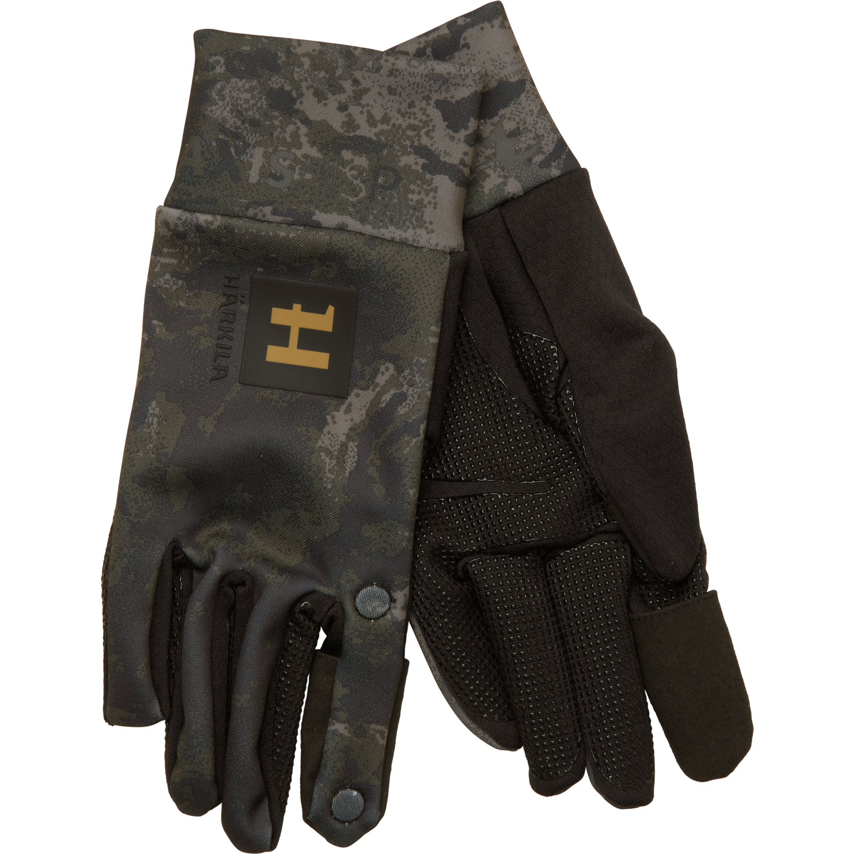Härkila Men's Härkila Noctyx Camo Fleece Glove Axis Msp Black Friluftshandskar Axis Msp®Black M