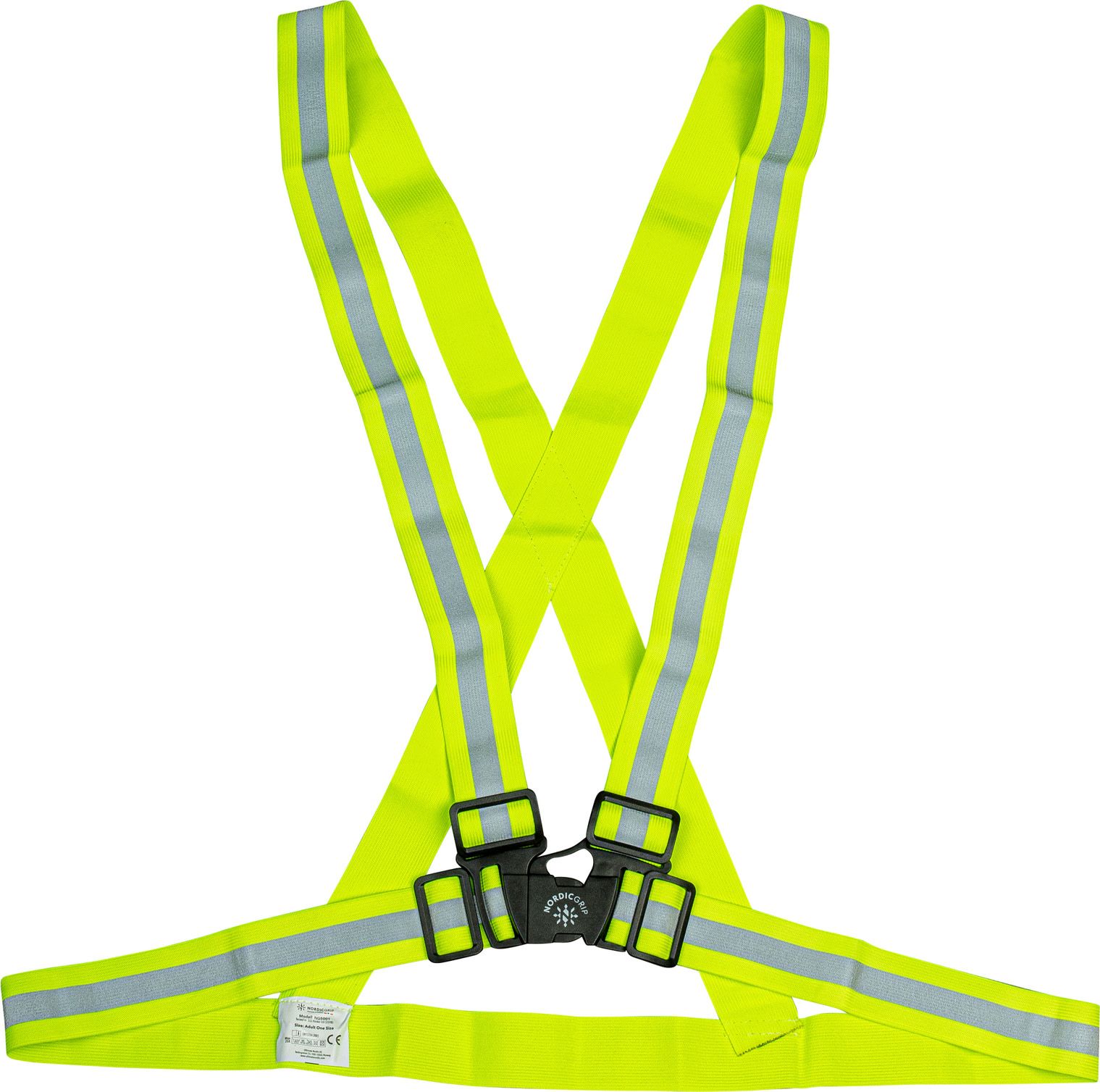 Nordic Grip Reflective Adult Cross Belt Yellow