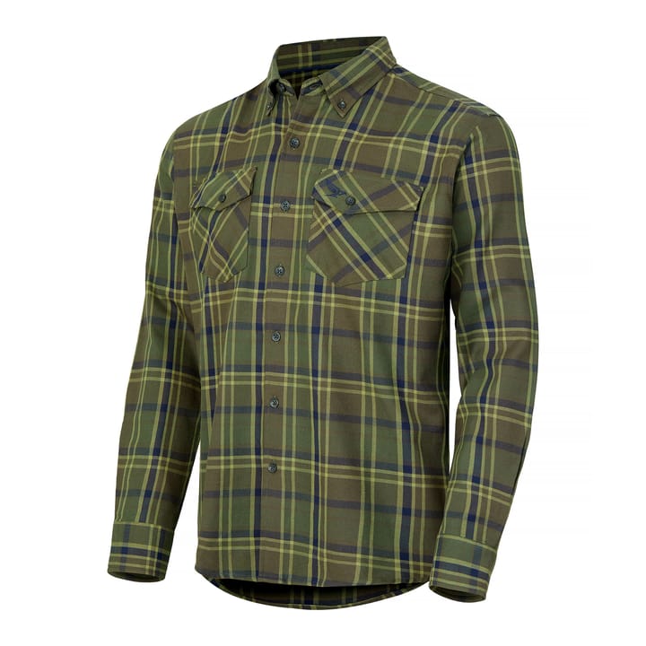 Nordic Hawk Vartorp LS Flannel Shirt Men Deep Depths Nordic Hawk