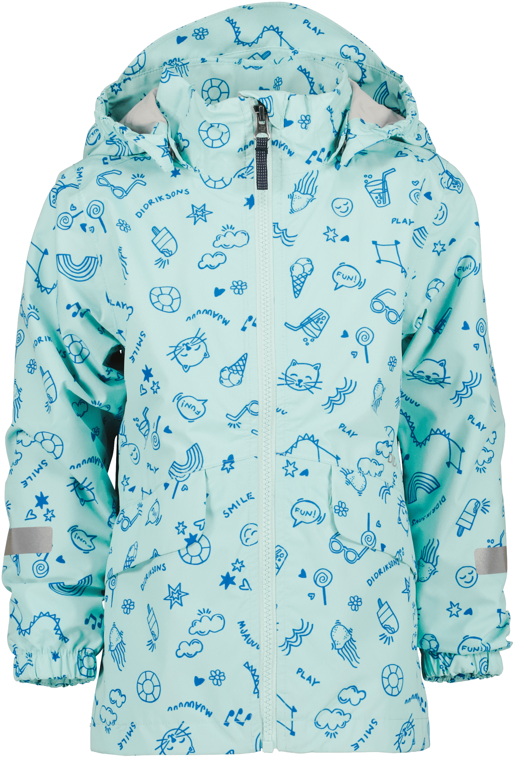 Didriksons Kids' Norma Printed Jacket 3 Doodle Pale