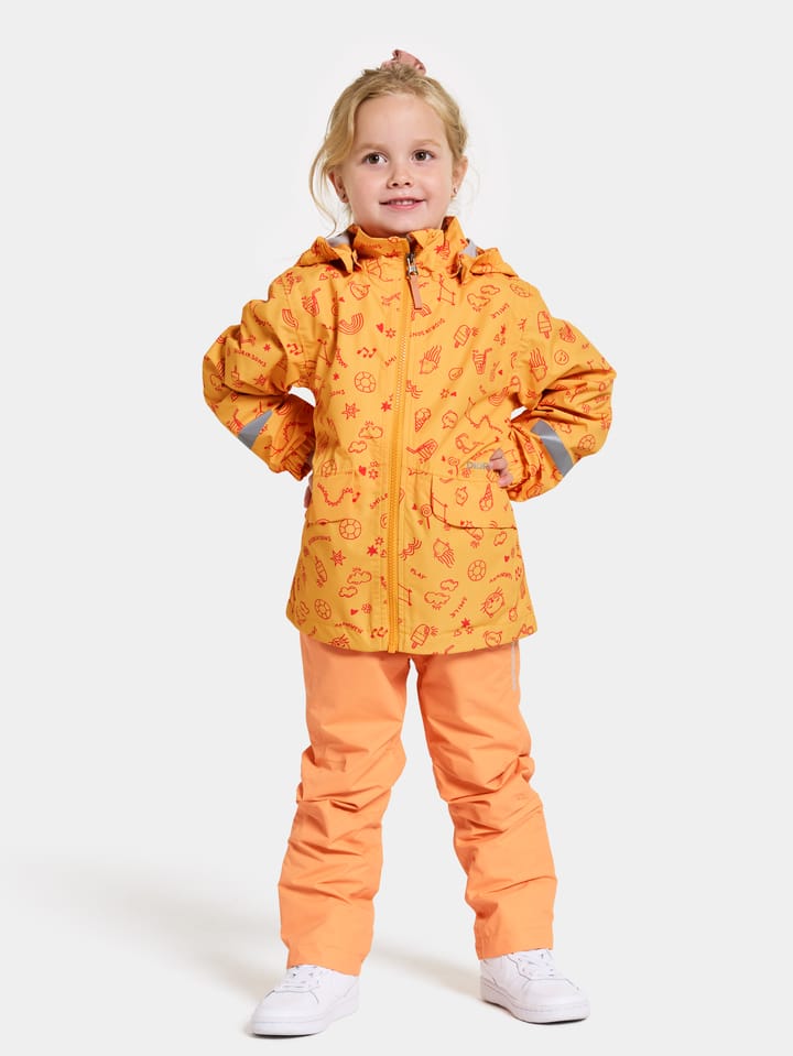 Didriksons Kids' Norma Printed Jacket 3 Doodle Papaya Orange Didriksons