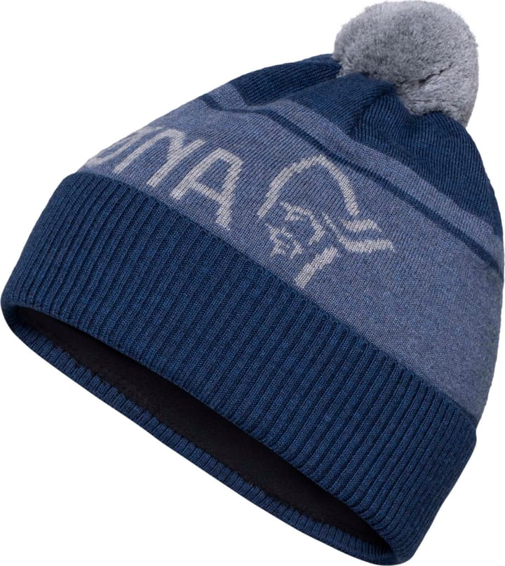 Norrøna /29 Heavy Merinoull Logo Beanie Indigo Night Melange Norrøna
