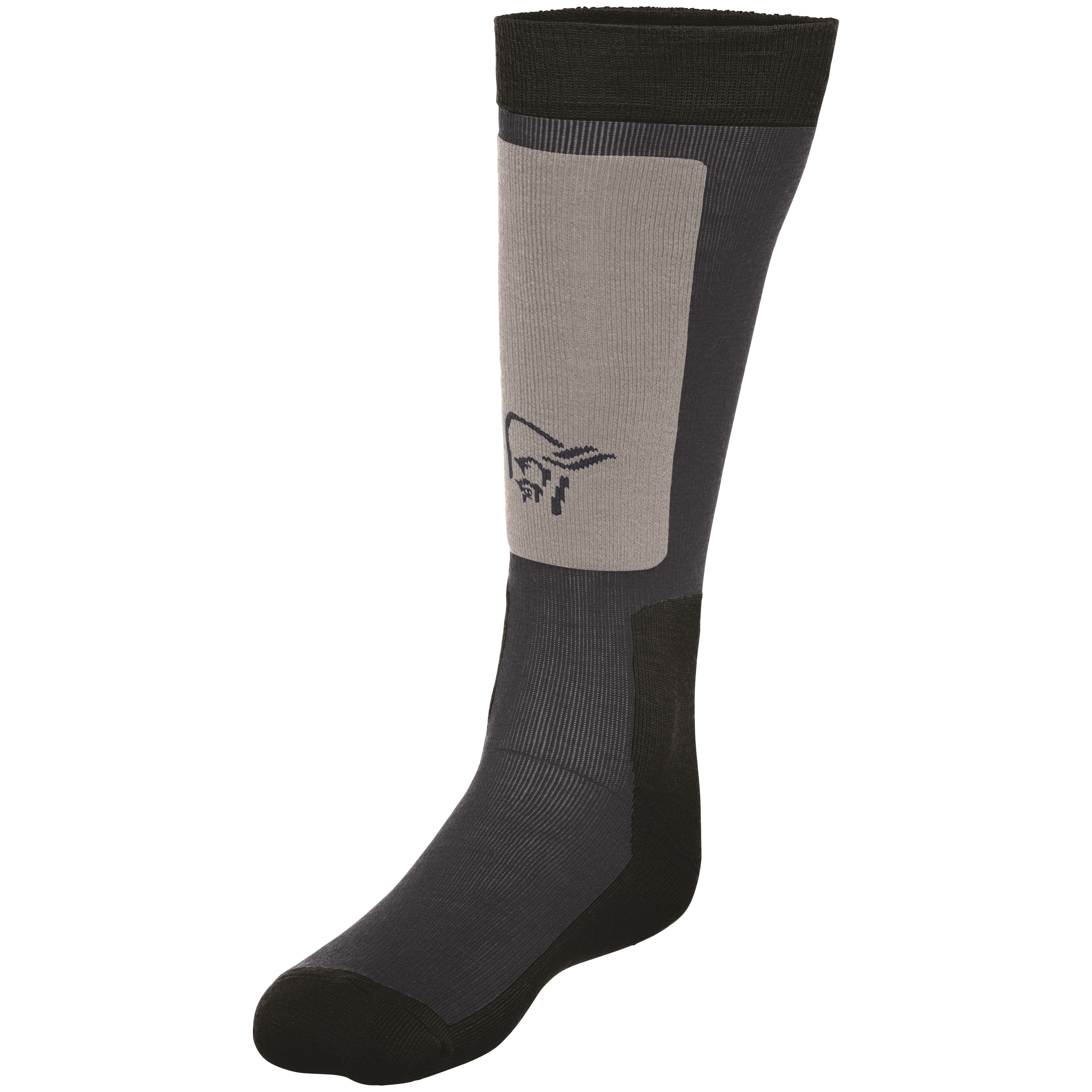 Norrøna Lofoten Mid Weight Merino Socks Cool Black Hiihto- ja laskettelusukat 37-39