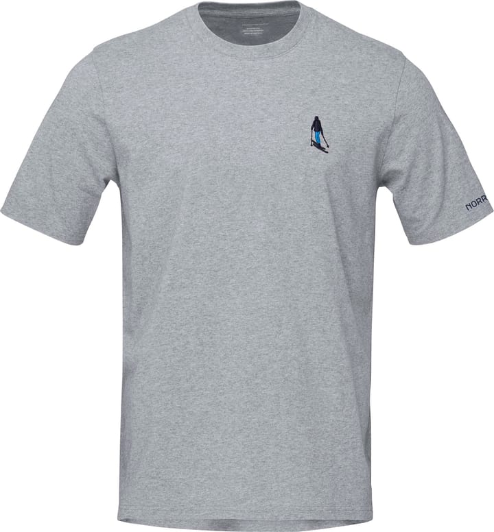 Norrøna Men's /29 Cotton Activity Embroidery T-Shirt Grey Melange Norrøna