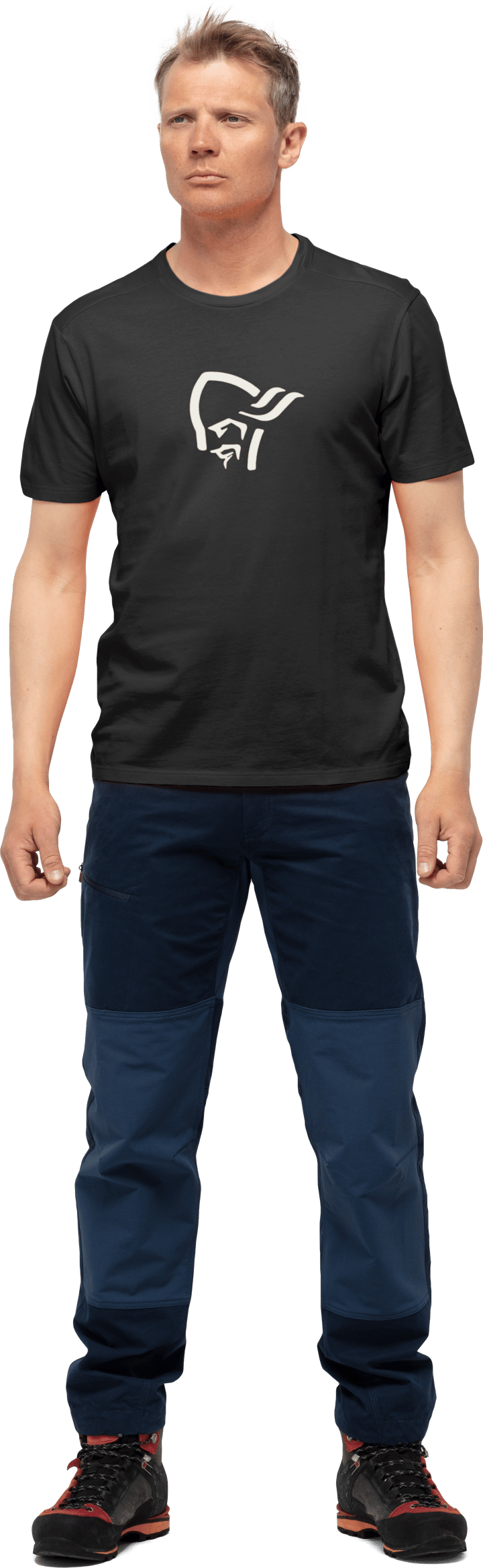 Norrøna Men's /29 Cotton Viking T-shirt Caviar/Snowdrop Norrøna