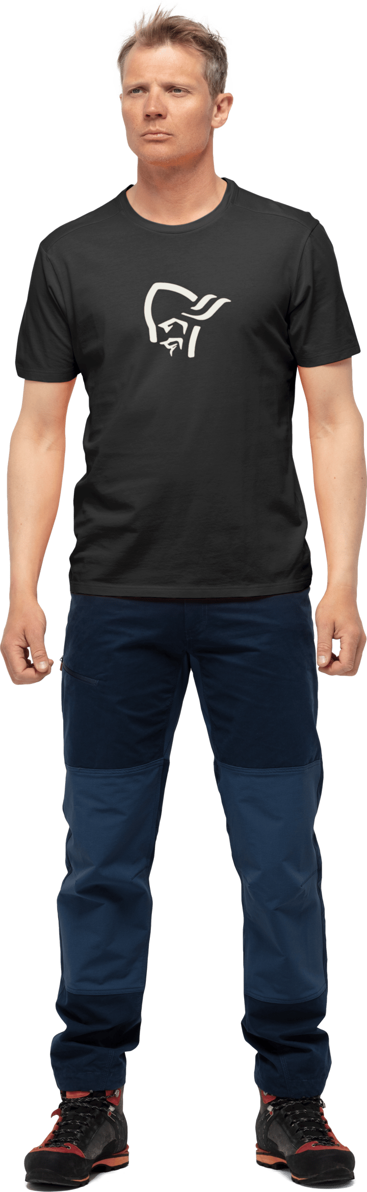 Norrøna Men's /29 Cotton Viking T-shirt Caviar/Snowdrop Norrøna