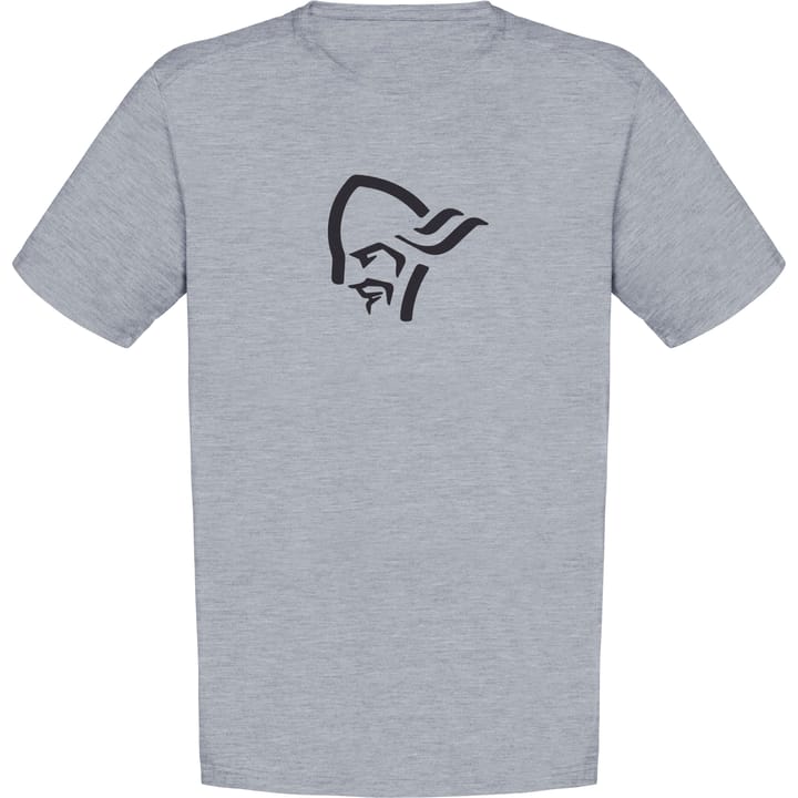 Men's /29 Cotton Viking T-shirt Grey Melange/Caviar Norrøna