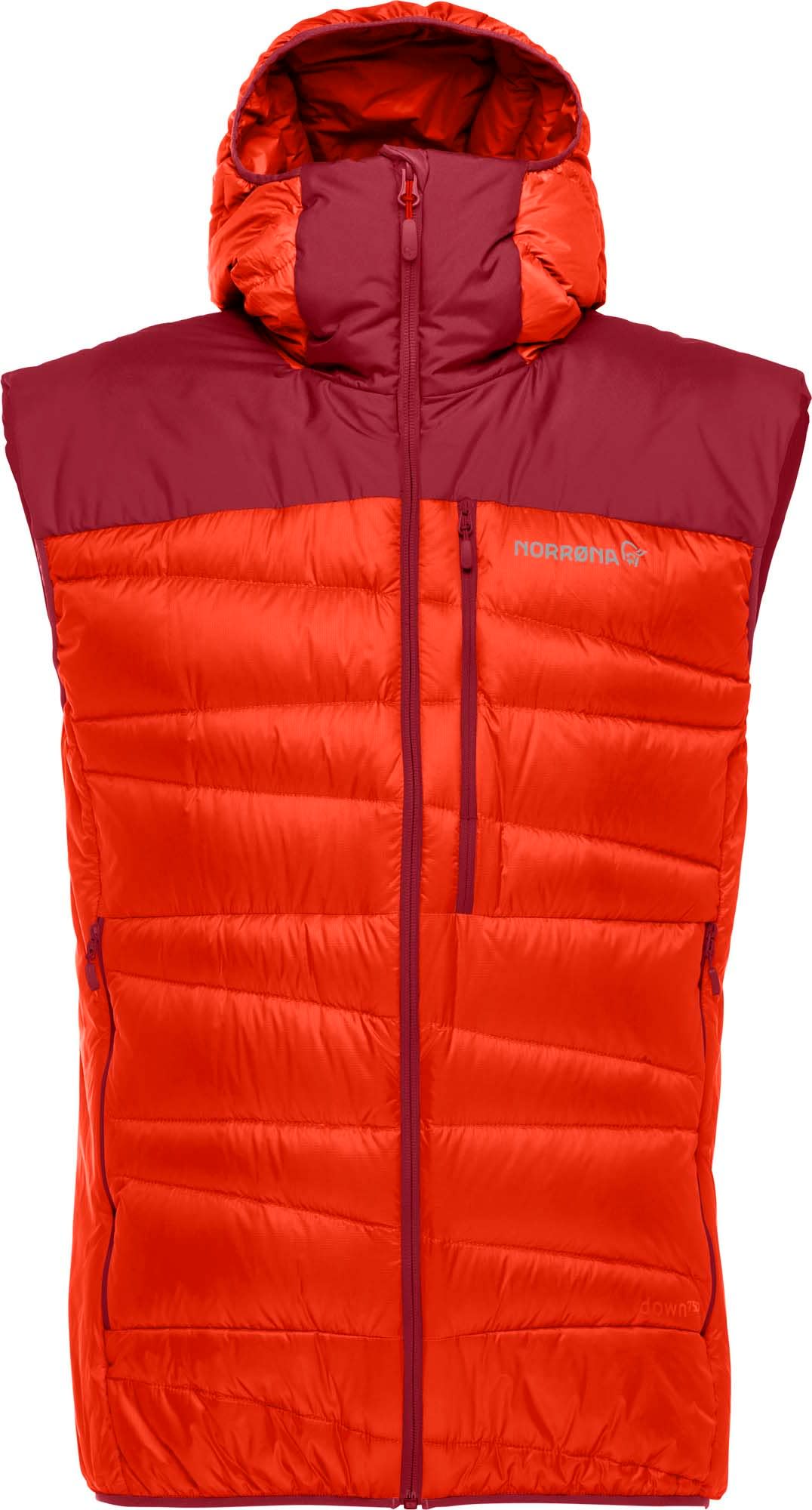 Men’s Falketind Down750 Vest Arednalin/Rhubarb