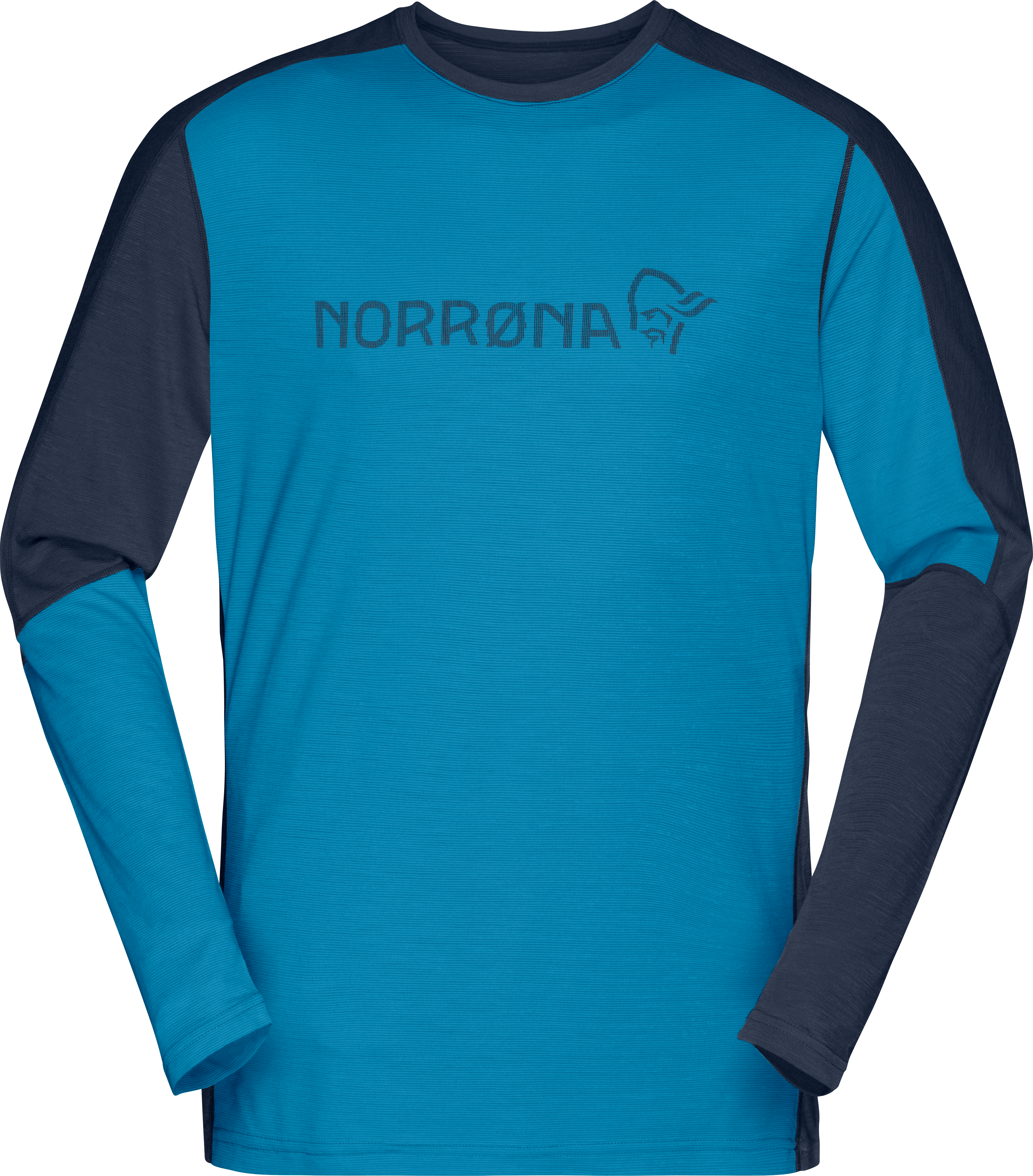 Norrøna Norrøna Men's Falketind Equaliser Merino Round Neck Hawaiian surf/Indigo Night L, Hawaiian surf/Indigo Night